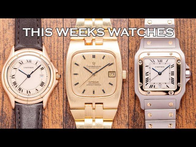 This Weeks Watches - Gold Omega Constellation, Cartier Cougar & Santos, Omega, Seiko & More [EP175]