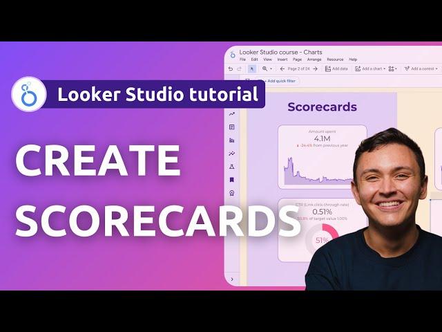 How to Create Scorecards on Looker Studio | Tutorial 2025