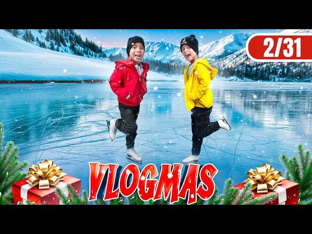 UČIMO KIDARE KLIZATI PO LEDU! VLOGMAS 2/31