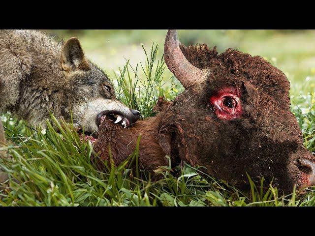 One Determined Wolf Can End a Bison's Life