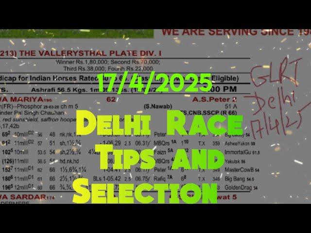 Delhi Race Tips and Selection || The Falcon Plate