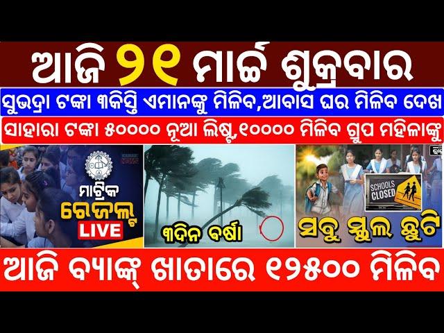 today's morning news odisha/22 March 2025/subhadra yojana online registration/odisha news today