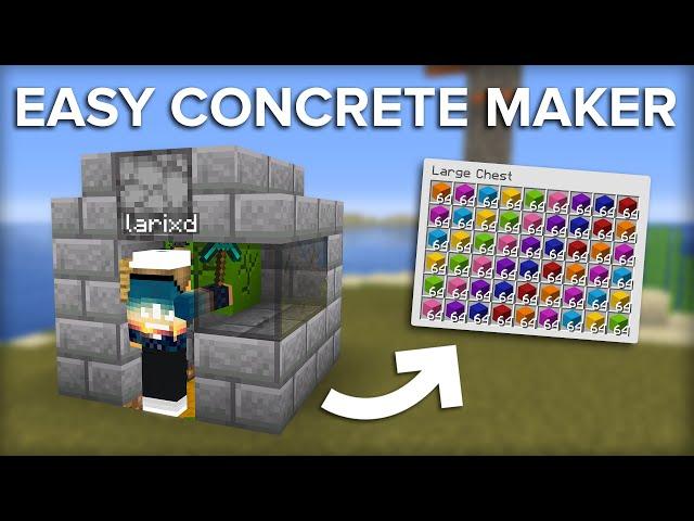 Minecraft Easiest Concrete Maker - 10,000 Concrete Per Hour!