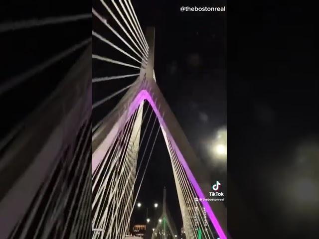 Night Driving through The Zakim Bridge Boston, MA