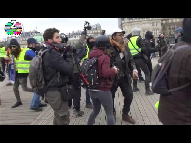 Former pro boxer takes on French riot police during protest