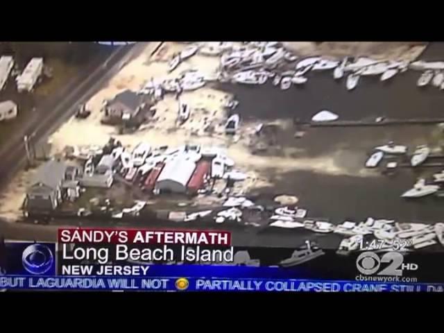 Tuckerton, NJ - Aerial View of Devastation from Hurricane Sandy