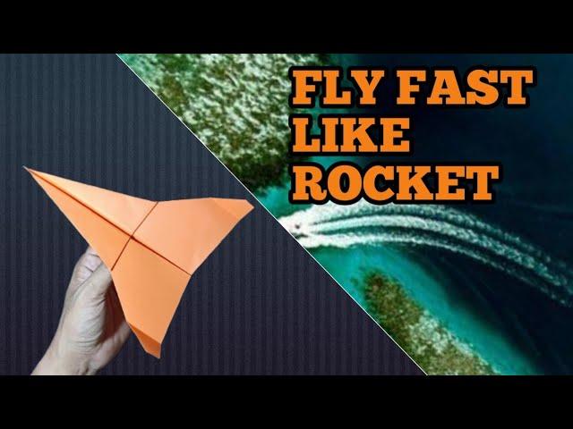 Fly like a rocket, how to make an easy paper airplane, how to fold a paper airplane