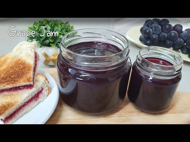 Making grape jam / 100% real grape juice / How to save time