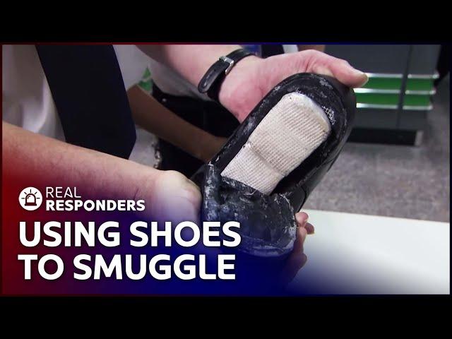 Smuggler Attempts To Hide Narcotics In Footwear | Customs | Real Responders