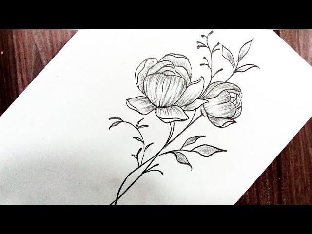 How to draw flowers easy step by step for beginners