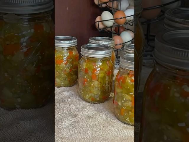 How to make/can SWEET & SPICY PEPPER RELISH!      #canning #peppers #homestead #homecanning