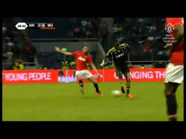 Robin Quaison AMAZING Goal ~~ AIK Stockholm vs Manchester United (1-1) 06/08/2013