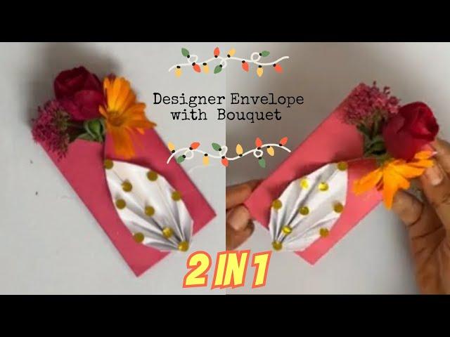 2 in 1 Envelope With Flower Bouquet |@namrataallinone