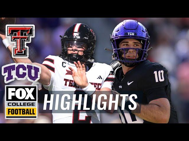 Texas Tech Red Raiders vs. TCU Horned Frogs Highlights | FOX College Football