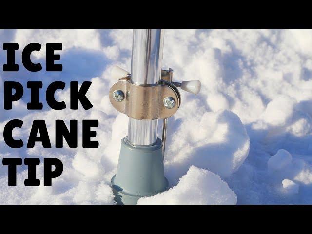 How to attach your Ice Pick Cane Tip