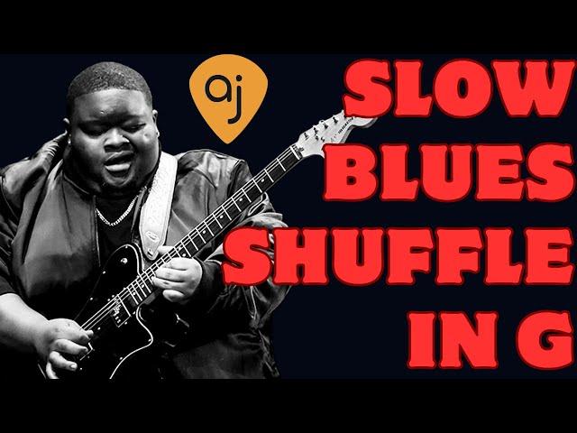 SLOW BLUES SHUFFLE JAM TRACK | Guitar Backing Track in G  (77 BPM)