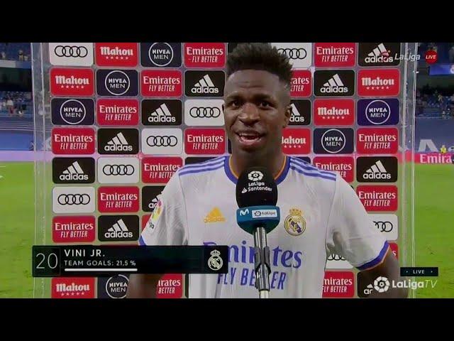 Vinicius Jr Interview On his First HatTrick for Real Madrid & about Benzema 