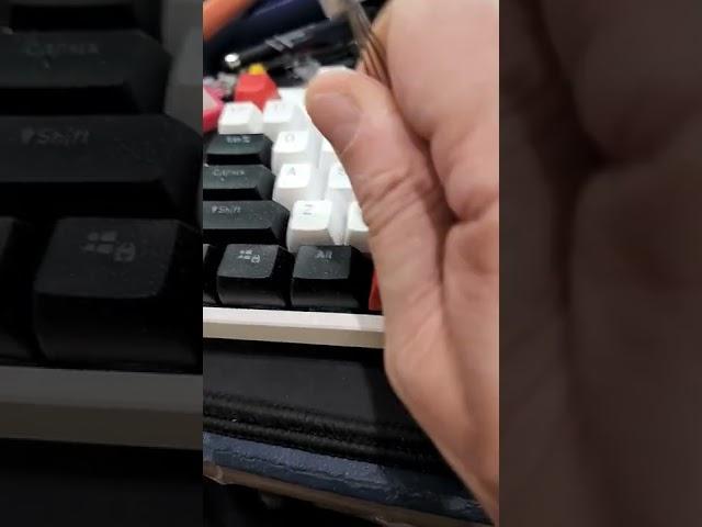 How to properly remove a key cap that is on a stabilizer on a mechanical keyboard.