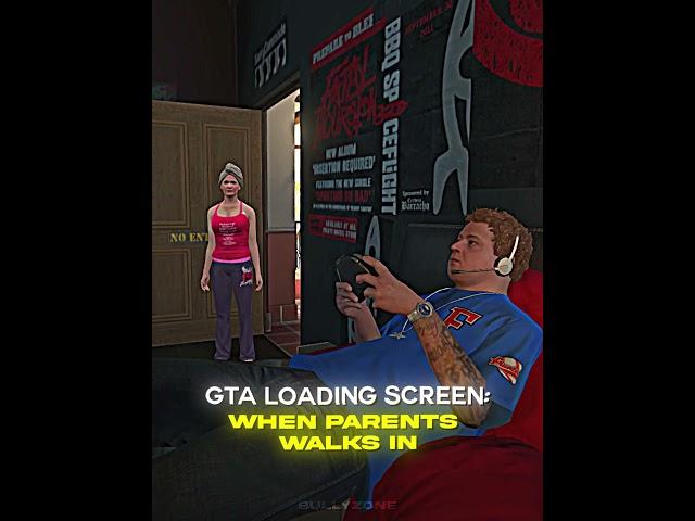 Loading Screen In GTA When Parents Walks In | #gta #shorts