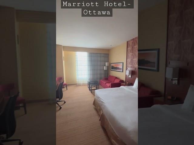 King bedroom suite at the Marriott in Ottawa. 100 Coventry #marriott #Ottawa #bedroomdecor