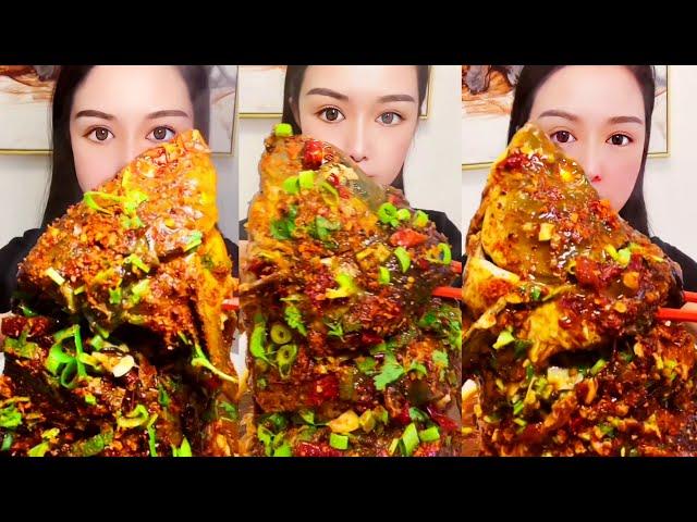 Mukbang Asmr | Fish Curry Eating | Big Fish Curry | Fish Curry Recipe | Fish Asmr Eating Video