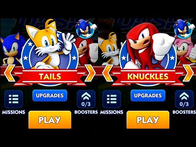 Sonic Dash TAILS VS KNUCKLES Android iPad iOS Gameplay HD