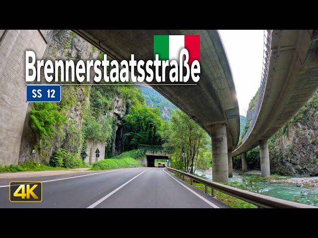 Driving Waidbruck/Ponte Gardena to Bolzano/Bozen on the Brennerstaatsstraße, Italy 