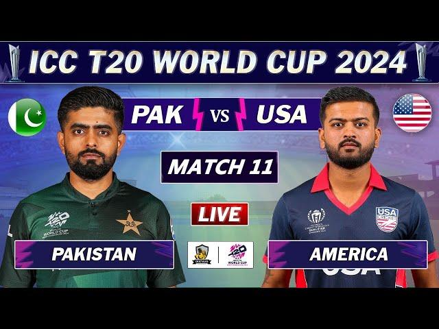 PAKISTAN vs USA MATCH 11 LIVE SCORES | PAK vs USA LIVE | ICC T20 World Cup 2024