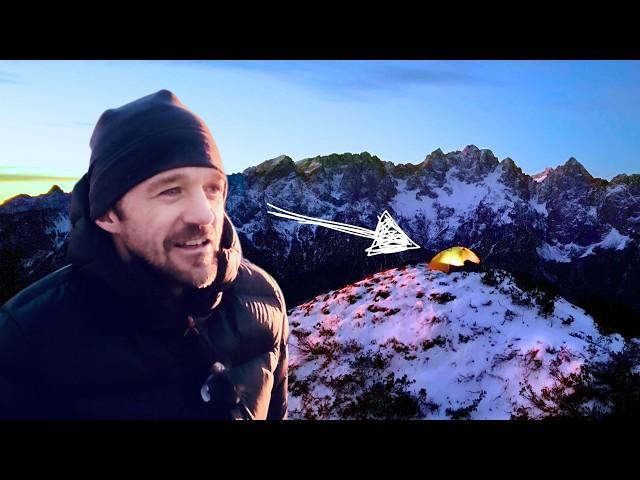 Winter Camping in den Bergen