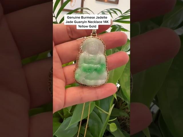 Guanyin Natural Jadeite Jade Necklace #buddha #buddhism #jadeite #jewelry #ytshorts