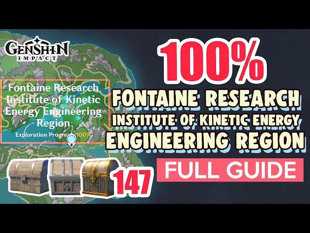 How to: Fontaine Research Engineering Region 100% FULL Exploration ⭐ ALL CHESTS【 Genshin Impact 】