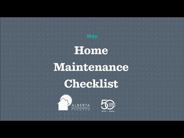 May Home Maintenance Checklist 2024 | ANHWP