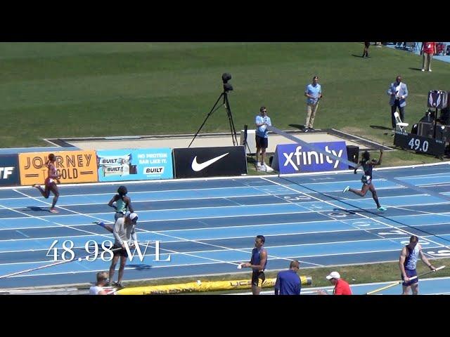 WORLD LEAD (48.98) WOMENS 400M LA GRAND PRIX