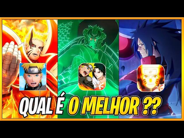 JOGUEI OS 3 MELHORES GAMES NARUTO P/ MOBILE EM ÚNICO VÍDEO