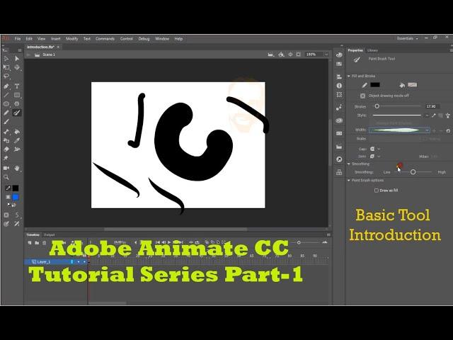 Adobe Animate Tutorial Series Bangle part-1. Introduction with tool