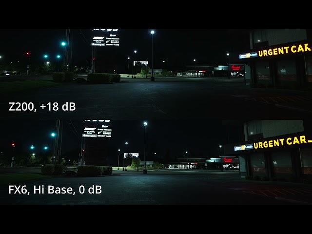 Sony Z200 vs FX6 Low Light