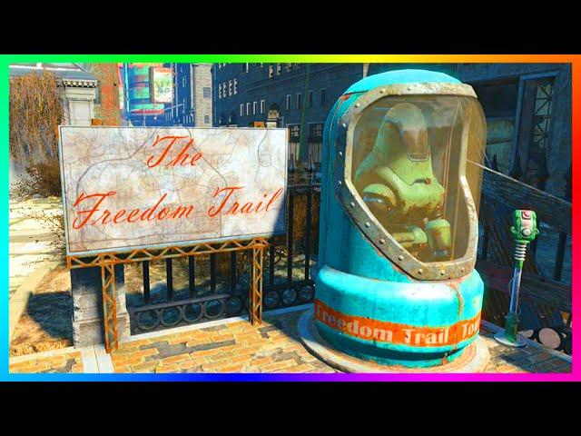 Fallout 4 - How To Find 'The Freedom Trail' Easter Egg! - Freedom Trail Railroad Location! (FO4)