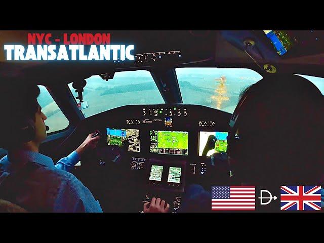 New York To London In A Private Jet! First Transatlantic Flight! (Landing In A Winter Storm)