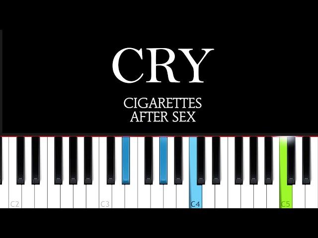 Cigarettes After Sex - Cry  (Piano Tutorial)