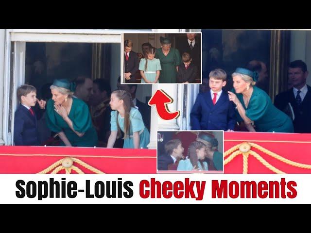Prince Louis CHEEKY Trooping Moments with Aunt Duchess Sophie leaves fans in stitches