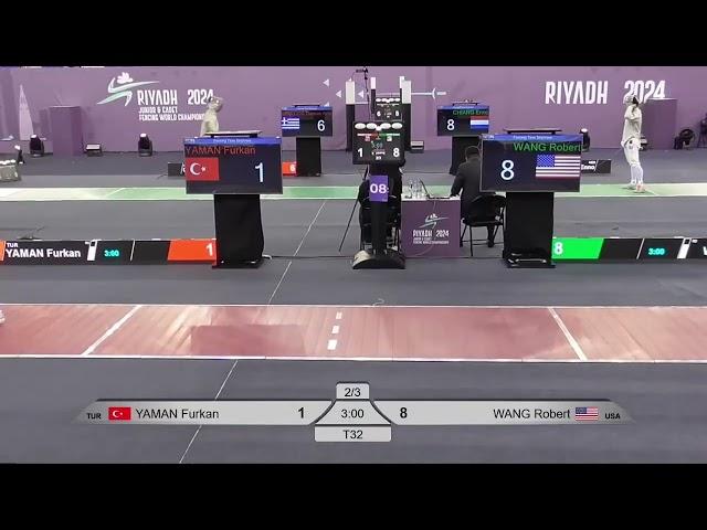 Riyadh World Championships 2024 CMS - L32 - Furkan Yaman TUR v Robert Wang USA