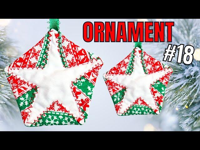 Folded Fabric Star Ornament // DIY Christmas Ornaments