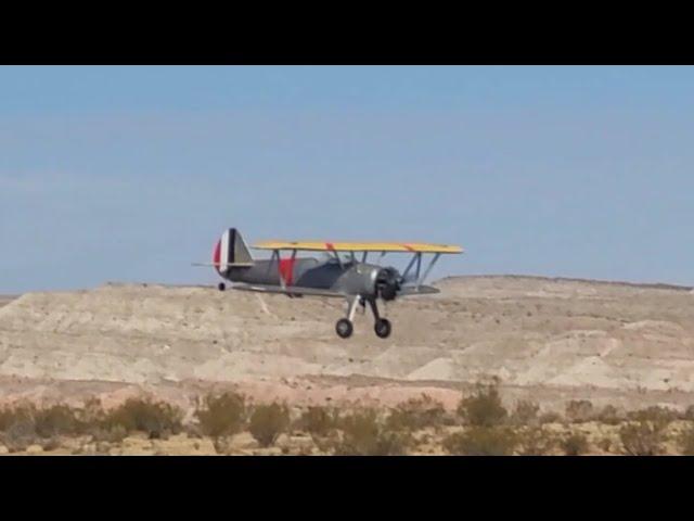 GUILLOWS PT-17 STEARMAN R/C CONVERSION FLIGHT #3