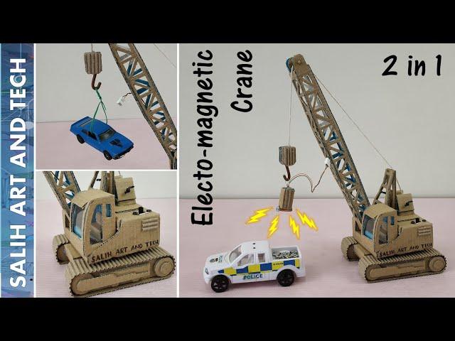 Electromagnetic Crane | How to make Cardboard Crane