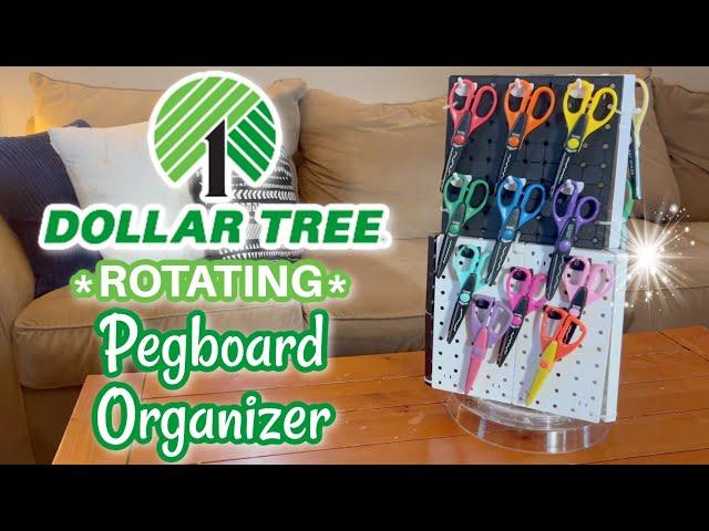 *ROTATING* Pegboard Organizer!!! | Easy Organization Idea | Dollar Tree DIY