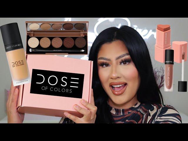 TRYING OUT DOSE OF COLORS FOR THE FIRST TIME!! | TRY ON AND REVIEW | Alma Rivera Beauty