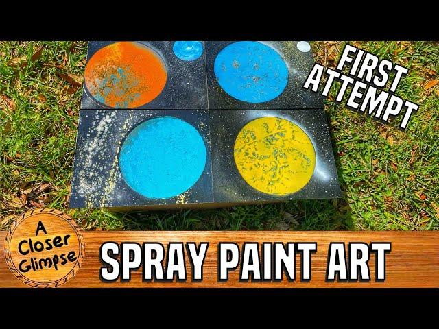 First Attempt at Planetary Spray Paint Art | A Closer Glimpse