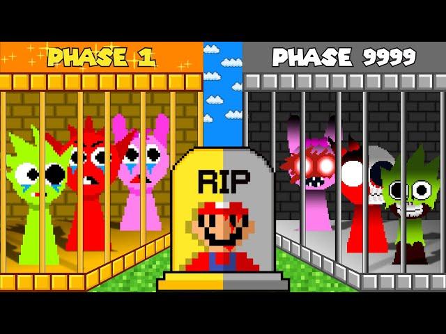 Incredibox Sprunki R.I.P Mario in Prison Phase 1 vs 9999: Please Come Back...