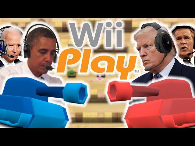 US Presidents Play Wii Play Tanks