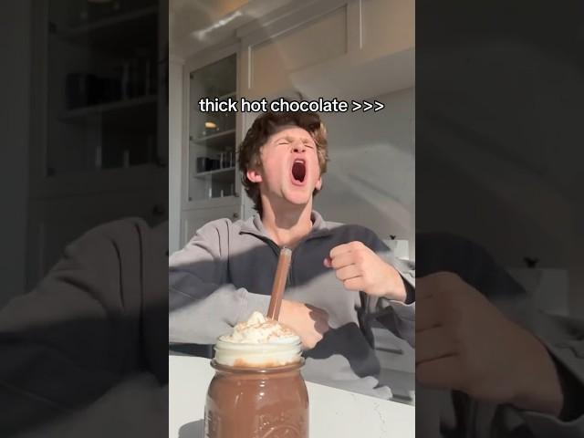THICK HOT CHOCOLATE FOR THE WIN #food #recipe #tracesoats